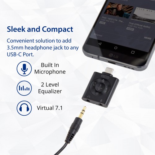 Adaptateur USB C Jack 3,5mm,Adaptateur Jack USB Type C Audio DAC Chipset  pour iPhone