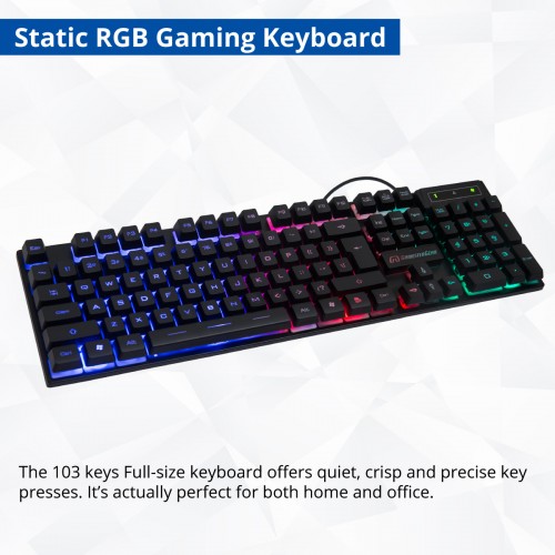 PC Gaming USB RGB Accessories Starter Kit: Gaming Keyboard - Gaming Mouse -  Gaming Headset.