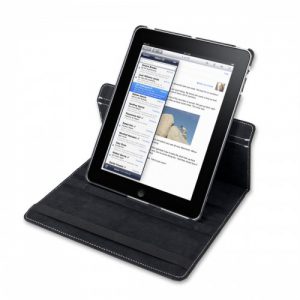 New iPad Portfolio Case, Rotatable for Portrait and Landscape View, Black Color - CL-ACC62051