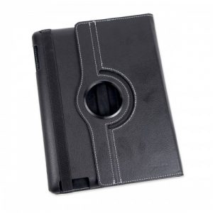 New iPad Portfolio Case, Rotatable for Portrait and Landscape View, Black Color - CL-ACC62051