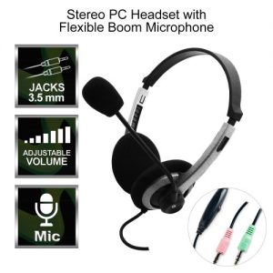 Stereo PC Headset with Flexible Boom Microphone - CL-AUD63074