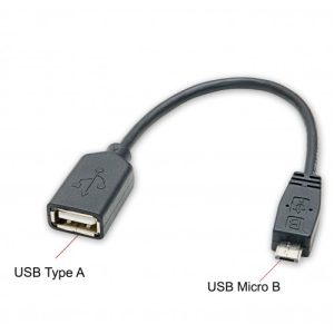 USB 2.0, Female to Micro USB 5-pin male , Black Color, Ideal for Smartphones - CL-CAB20125