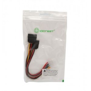 4 Pin Molex Male to Two 15 Pin SATA Power Cable - CL-CAB40021