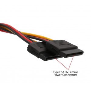 4 Pin Molex Male to Two 15 Pin SATA Power Cable - CL-CAB40021