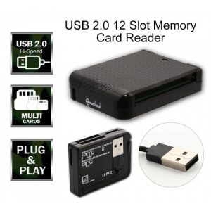 USB 2.0 12 Slot Memory Card Reader - CL-CRD20061