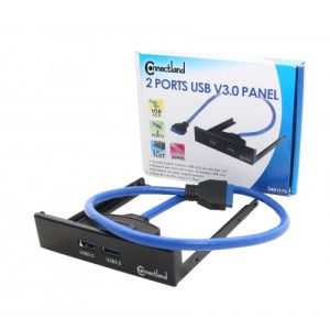 2 Port USB 3.0 3.5" Drive Bay with 19 pin header - CL-HUB20113