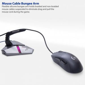 LOKI RGB Gaming Mouse Bungee With USB 3.0 Hub and Micro SD Card Reader - AC 5v Power Adapter is Included - CL-HUB53002