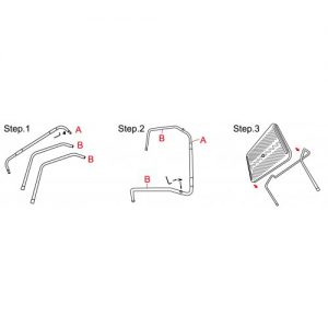 Foot Rest with Metal Support, Ergonomic Design, Comfortable Massage Function, Tilt Angle Slides - SY-ACC65065