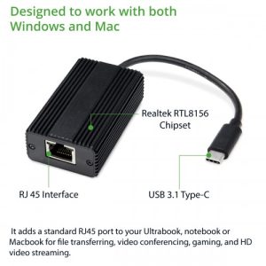 USB-C 3.1 2.5 Gigabit Ethernet LAN Adapter