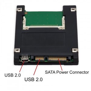 Dual Compact Flash to SATA II or USB 2.0 2.5" Enclosure Adapter - SD-ADA50024