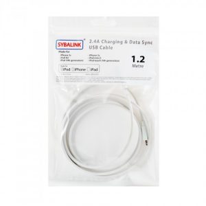 3 ft Flat Lightning to USB2.0 Data and Charging Cable - SD-CAB20181