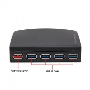 3.5" Drive Bay 4 Port USB 3.0 Hub with One Fast Charging Port - SD-HUB20092