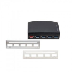 3.5" Drive Bay 4 Port USB 3.0 Hub with One Fast Charging Port - SD-HUB20092