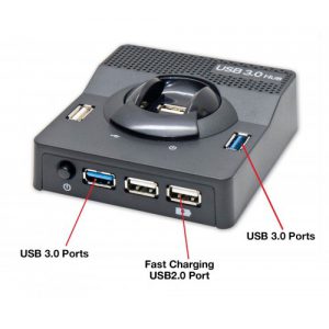 8 Port USB 3.0 and USB 2.0 Hub with One Fast Charging Port - SD-HUB20102