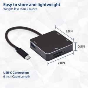 USB 3.1 Gen 1 Type-C Mini USB 3.0 Hub and SD Card Reader - SD-HUB50114