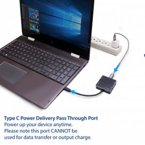 USB 3.1 Gen 1 Type-C Multi-Function Hub - 60W PD Pass Through / HDMI / 3 USB 3.0 Type A Ports - SD-HUB50115