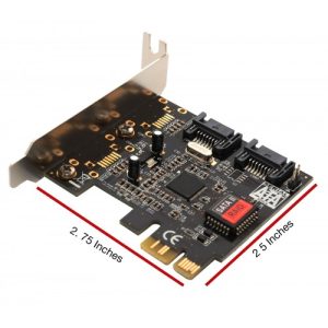 Low Profile 2 Port SATA II PCI-e 1.0 x1 Card - SD-LP-PEX2IR