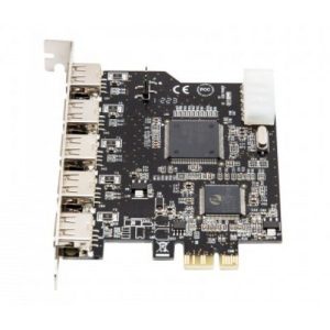 5 Port USB 2.0 with Int. 4 Pin header (Shared) PCI-e x1 Card - SD-PEX20019