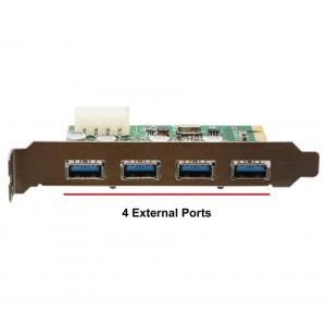 4 Port USB 3.0 PCI-e x1 Card - SD-PEX20133