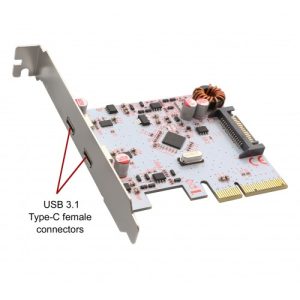 Gen 2 10Gbps USB 3.1 Type-C PCI-E Controller Card - SD-PEX20200