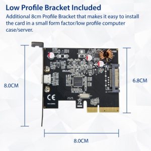 Single Port USB-C 3.2 Gen 2x2 PCI-e Gen 3 x4 Expansion Card