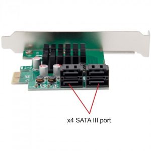 4 Port SATA III PCI-e 2.0 x1 Card - SD-PEX40099