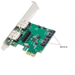 2 Port SATA III RAID PCI-E 2.0 x1 Card - SD-PEX40100