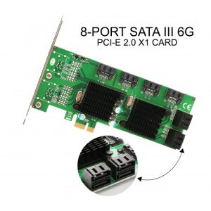 8 Port SATA III 6G PCI-e 2.0 x1 Card - SD-PEX40104