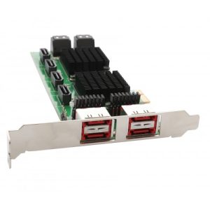 8 Port SATA III and eSATA 6G PCI-e 2.0 x1 Card - SD-PEX40105