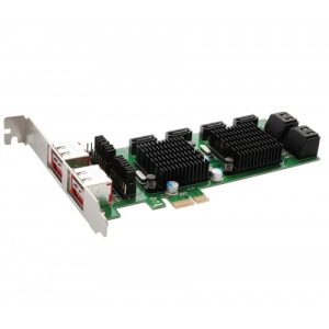 8 Port SATA III and eSATA 6G PCI-e 2.0 x1 Card - SD-PEX40105