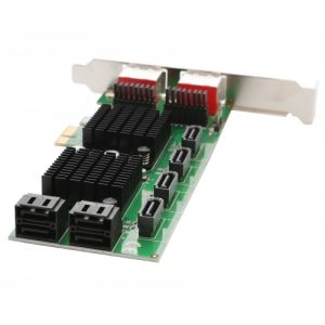 8 Port SATA III and eSATA 6G PCI-e 2.0 x1 Card - SD-PEX40105