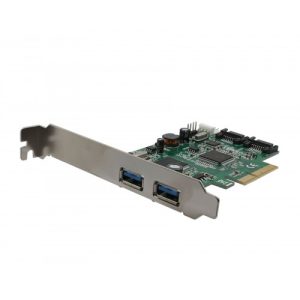 2 Port USB 3.0 and 2 Port SATA III 2-Lane PCI-e 2.0 x4 Card - SD-PEX50055