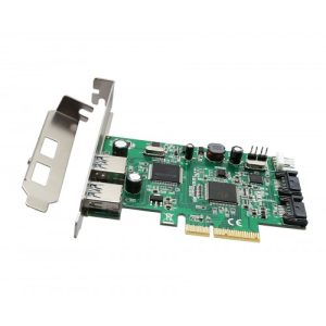 2 Port USB 3.0 and 2 Port SATA III 2-Lane PCI-e 2.0 x4 Card - SD-PEX50055