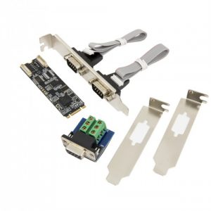 RS-232 + RS-422/485 DB9 Serial M.2 B+M Key Controller Card - SI-ADA15070