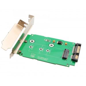 M.2 B or B+ M key up to 60 mm to 2.5" SATA III Card with Full and Low Profile Brackets - SI-ADA40083