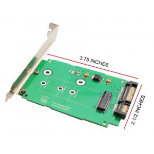 M.2 B or B+ M key up to 60 mm to 2.5" SATA III Card with Full and Low Profile Brackets - SI-ADA40083