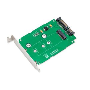 M.2 B or B+ M key up to 60 mm to 2.5" SATA III Card with Full and Low Profile Brackets - SI-ADA40083