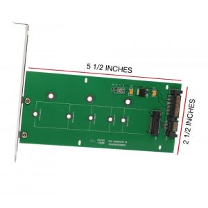 M.2 NGFF to SATA III PCI Bracket Card with Full and Low Profile BracketsM.2 B or B+ M key up to 110 mm to 2.5" SATA III Card with Full and Low Profile Brackets - SI-ADA40084