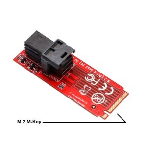 U.2 - MiniSAS to M.2 M-Key NVMe SFF-8639 Adapter - SI-ADA40121