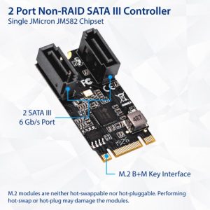 2 Port SATA III 6Gb/s M.2 22x42 Controller Card - SI-ADA40149