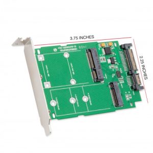 PCI mounted M.2 B-Key or mSATA SSD to SATA III Adapter Card - SI-ADA50067