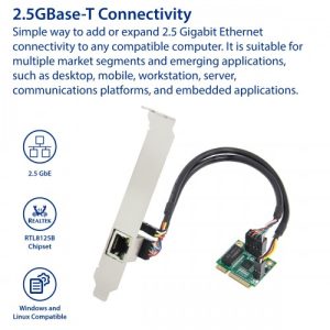 2.5 Gigabit Ethernet Mini PCI-e  Network Interface Card