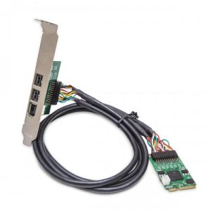 FireWire 800 IEEE1394b 2 Port and 400 IEEE1394a 1 Port to Mini PCIe Controller Card - SI-MPE30018