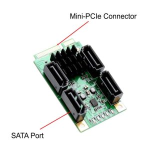 4 Port SATA III Mini PCI-e Controller Card - SI-MPE40125