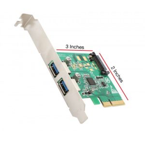 2 Port USB 3.1 Type A 10Gbps PCI-e x4 Card - SI-PEX20208