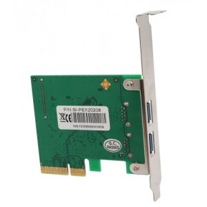 2 Port USB 3.1 Type A 10Gbps PCI-e x4 Card - SI-PEX20208