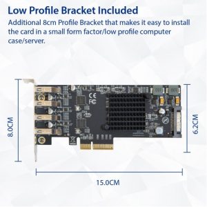 USB 3.2 Gen 2 (10 Gbps) 4 Port Type-A PCI-e 3.0 x4