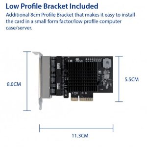 Quad 2.5 Gigabit PCI-e  x4 Ethernet Network Card