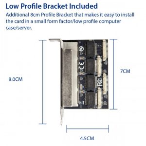 4 Ports Gigabit M.2 M+B Key Ethernet Card