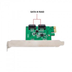 2 Port SATA III PCI-e 2.0 x1 RAID Card - SI-PEX40089